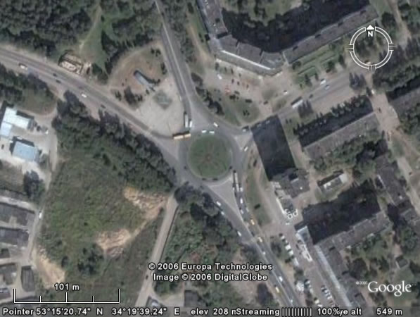 Google Earth Брянск: Памятник Лётчикам (Самолёт)